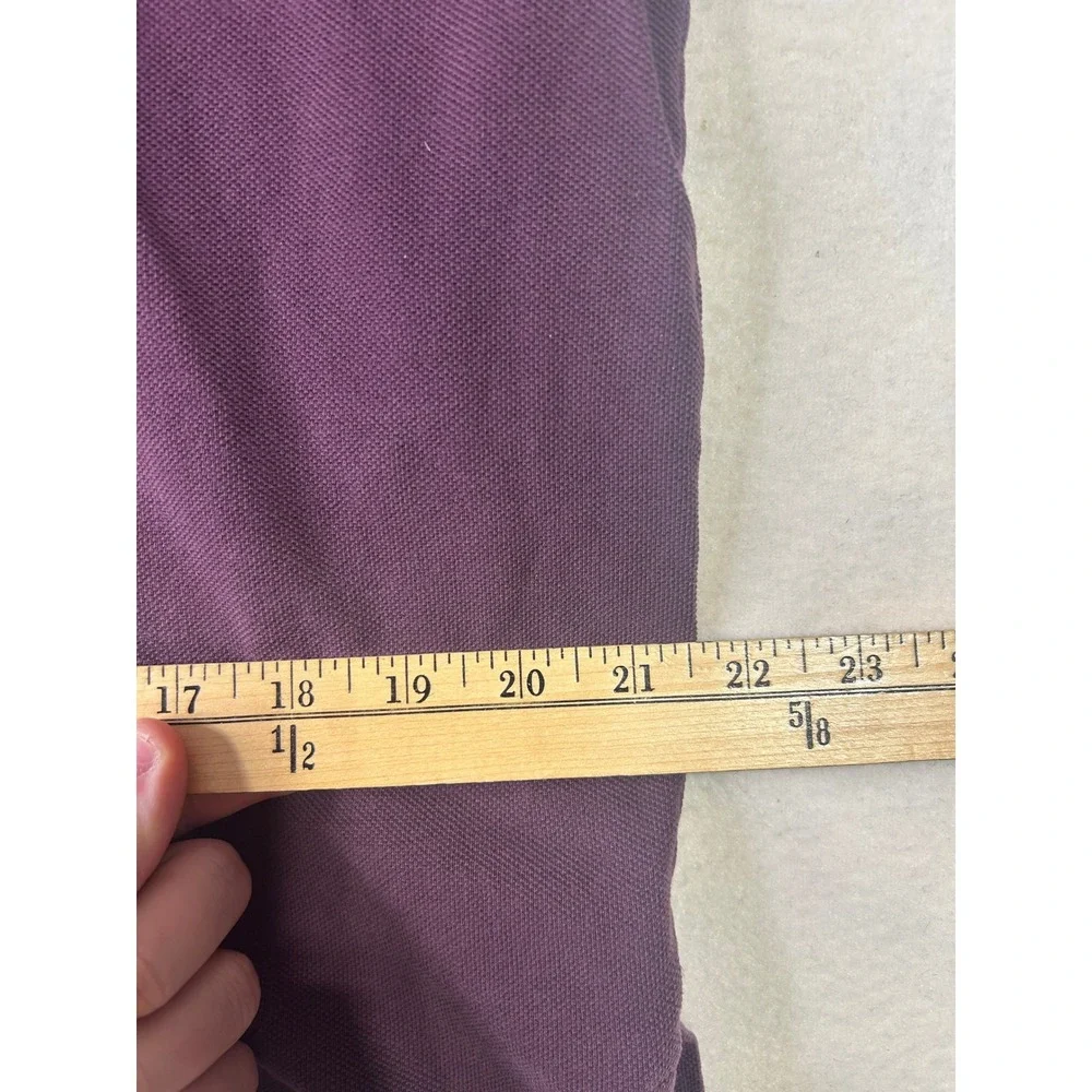 Polo Ralph Lauren Mens XL Long Sleeve Polo Shirt Purple‎ Cotton Pique Pony Logo